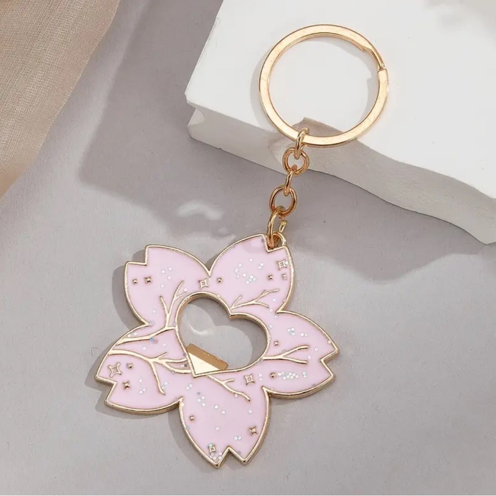 🌸💐 Sakura Flower Keychain Bottle Opener | Cute Gift Charm ✨